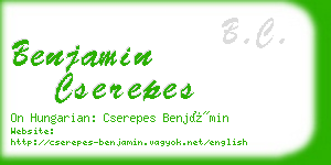 benjamin cserepes business card